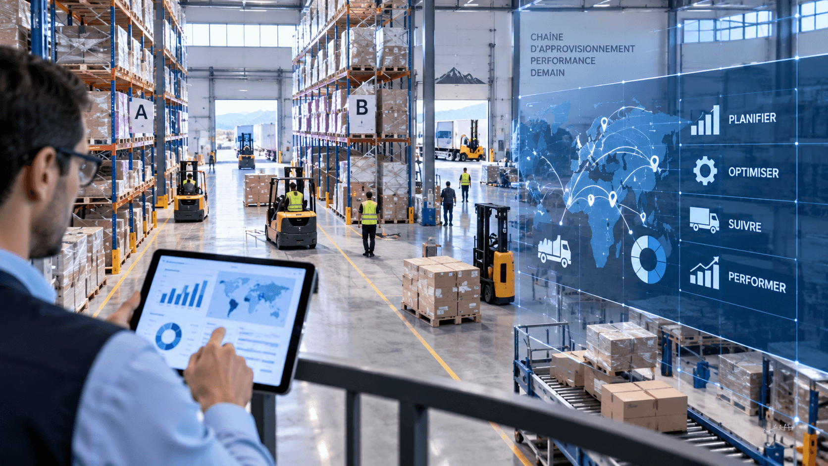 Pilotage numérique des opérations dans un entrepôt logistique